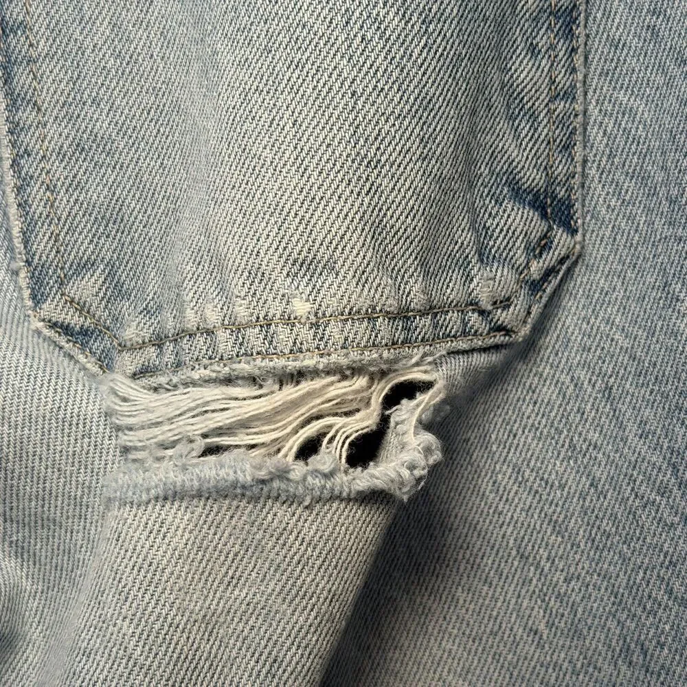 Vintage Levis L2 Jeans White Tab 11 Jr M Black Patch Blue 5001A Made in Mexico